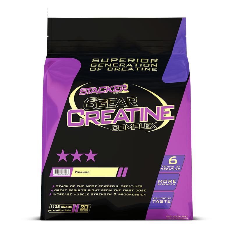 6 Gear Creatine Complex en polvo naranja 1135 gr