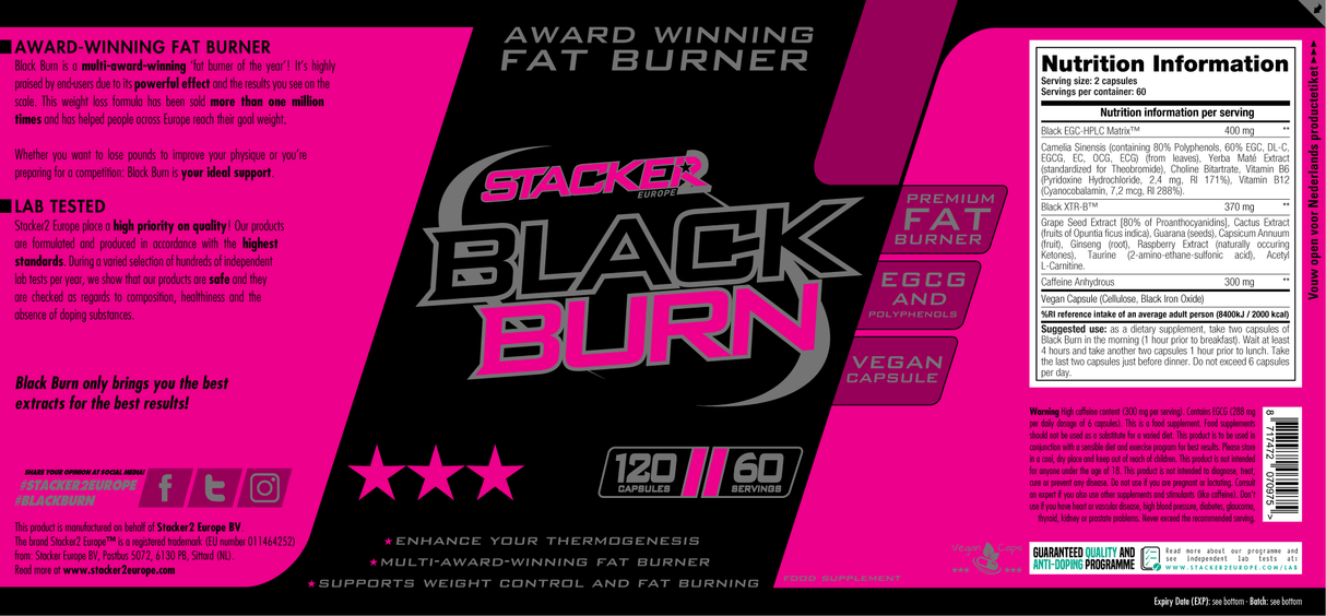 Black Burn Thermogenic Weight Loss formula 120 caps