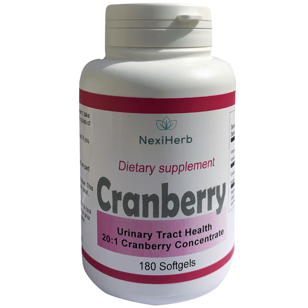 Cranberry 20:1 Concentrate (equivalent to 800 mg) 180 softgels