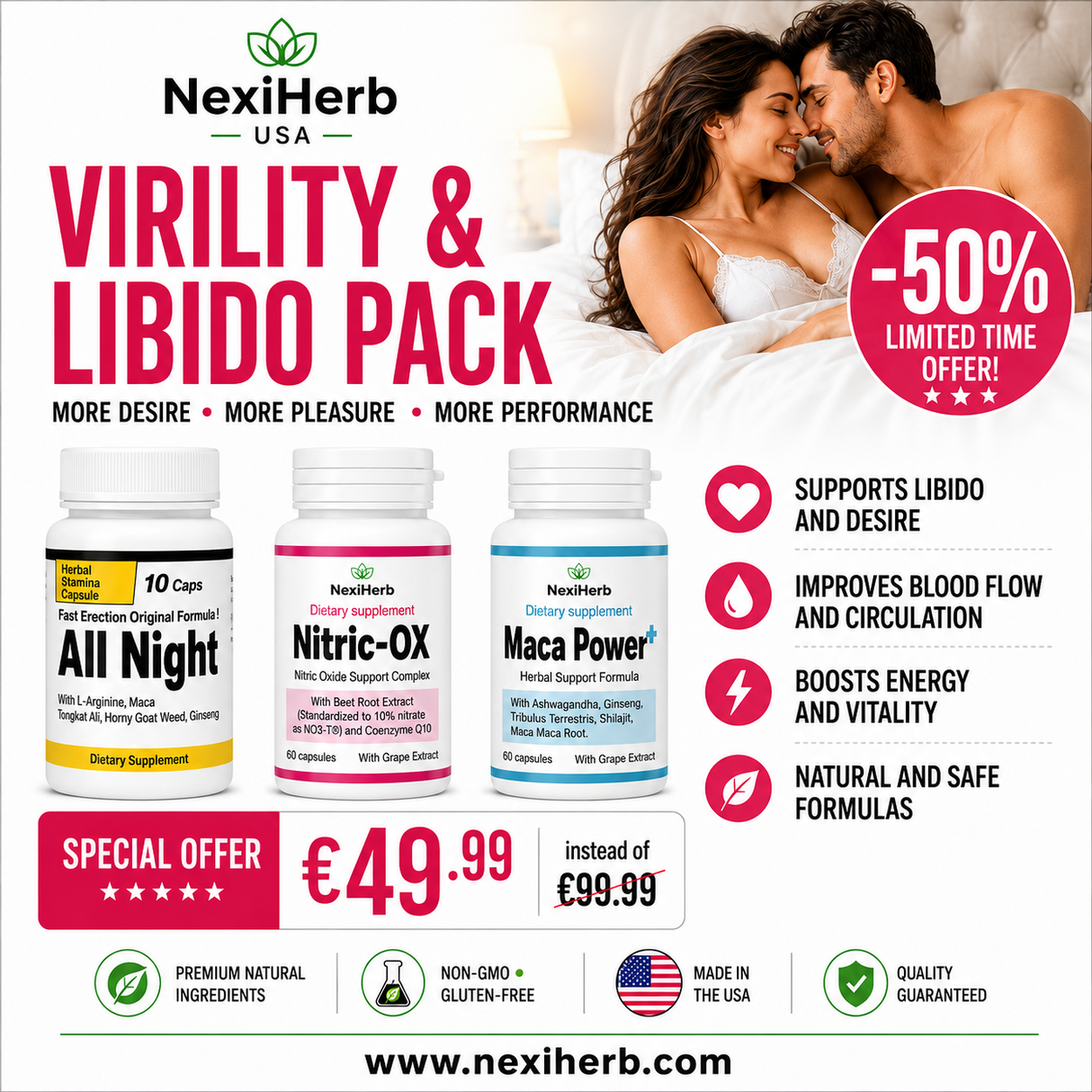 Virilité & Libido Pack -50%
