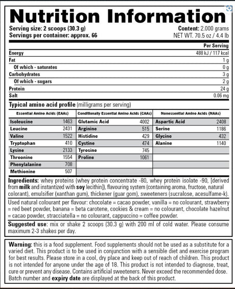 100% Whey Stacker2 Vainilla 908 gr