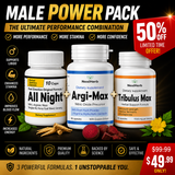 Paquete de potencia masculina: erección, resistencia y libido | Fórmula natural premium