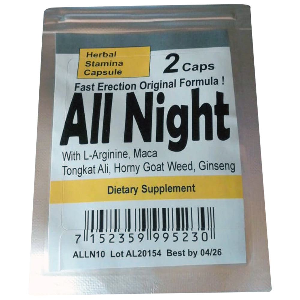 All Night Afrodisíaco Fórmula Original 2 cápsulas