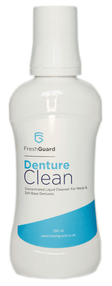 Nettoyant liquide concentré FreshGuard Denture Clean pour prothèses dentaires à base de métal et de plastique - 3 mois d'utilisation