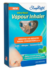 Inhalateur de vapeur d'aide à la respiration intra-nasale - Non médicamenteux - Menthol sans drogue.